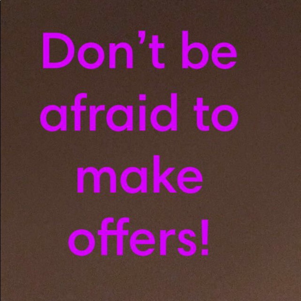 Open to negotiate!!